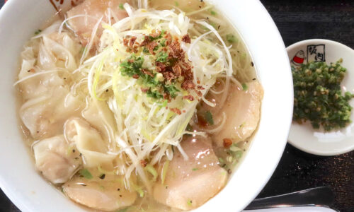 青唐ねぎ塩ラーメン（1,060円）＋ワンタン（240円）