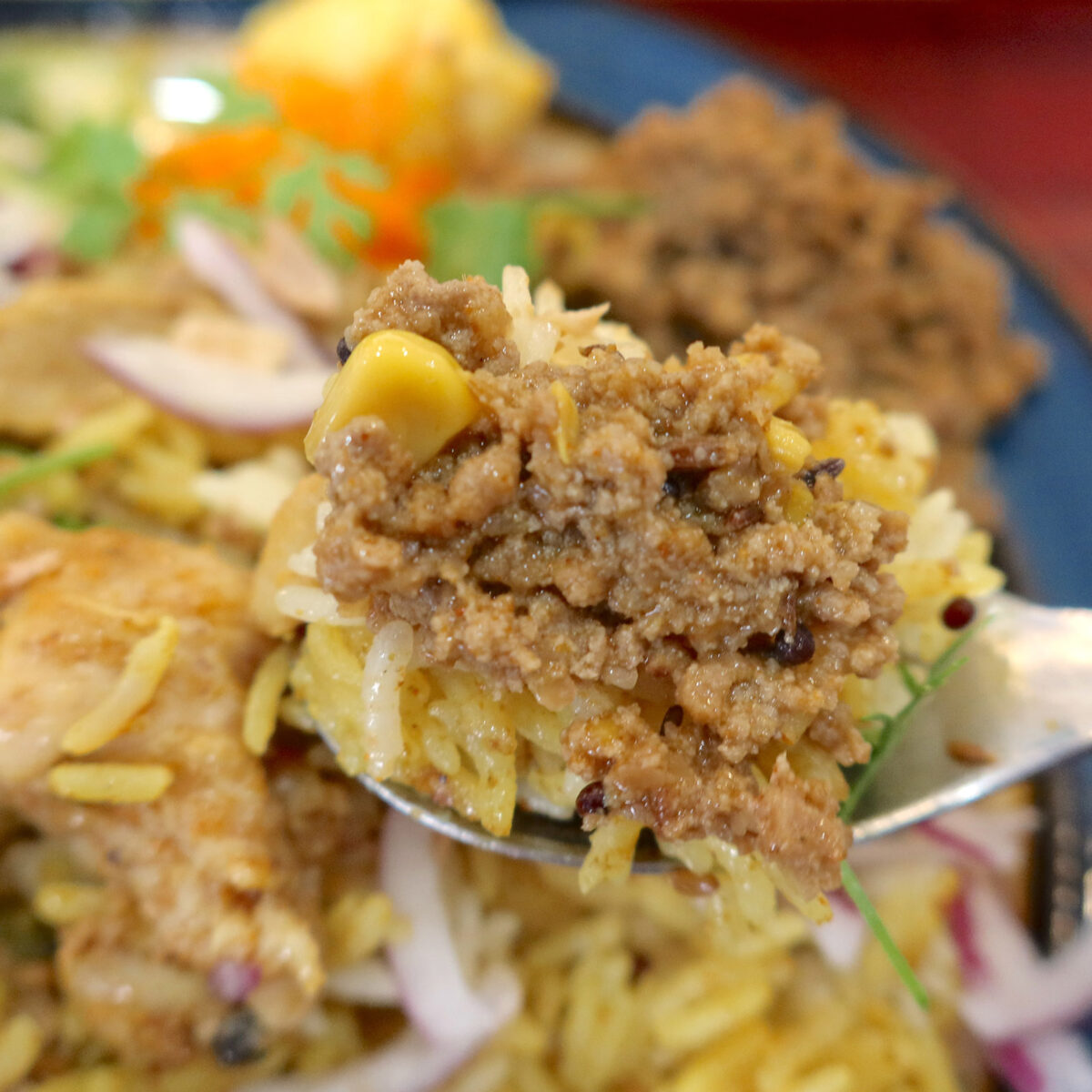 挽肉のスパイス炒め